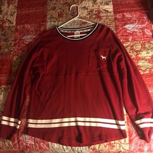 Victoria Secret PINK Red and White Spirit Jersey